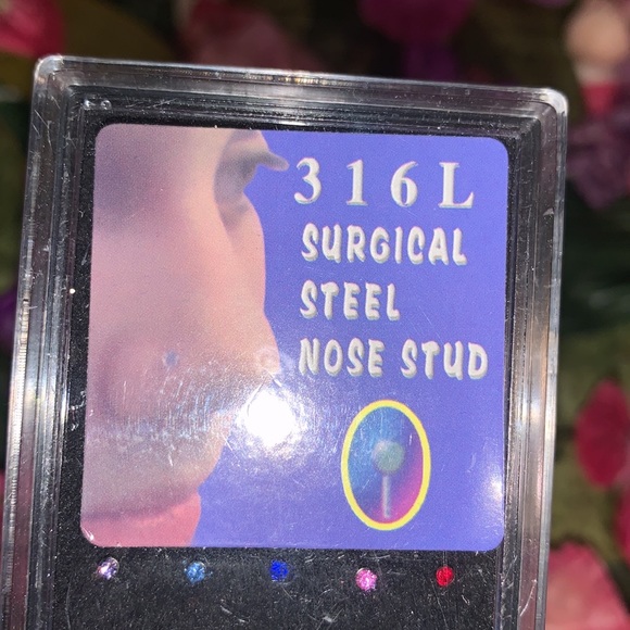 316 L surgical, steel nose, stud set of 60, new in case assorted colors - Picture 12 of 13